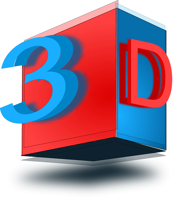 imagen 3D color azul y rojo